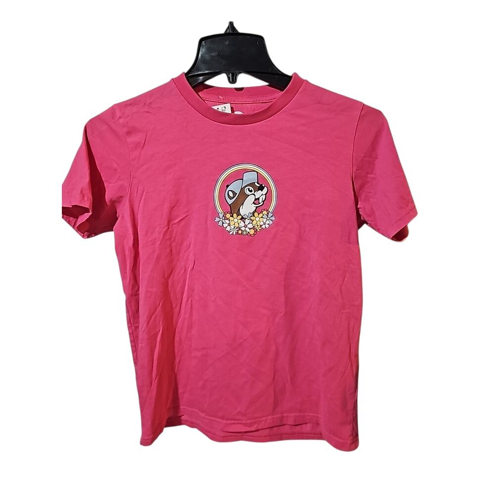 NWT Buc-ee’s Youth Large Pink Graphic T-Shirt - Happy Place